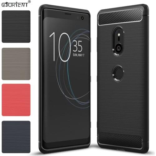 Soft Case Sony Xperia XZ3 Fitted Phone Cover XZ 3 H9436 H8416 Carbon Fiber Brushed Bumper Cases H 9436 8416 TPU Shockproof Funda