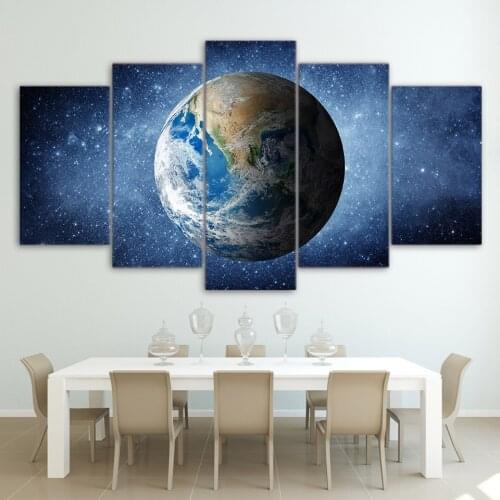 Wall Art Canvas Painting HD Prints Planet Home Decoration Landscape 5 Pieces Living Room Modular Picture Creative Artwork Poster