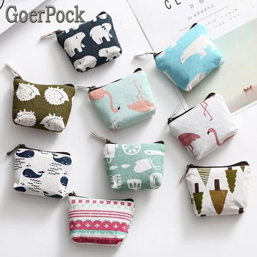 New Fashion Cartoon Coin Purse Mini Wallet Money Pouch Keyring Card Holder Small Zip Bag Color Coin Purse Zipper Pouch Wallet