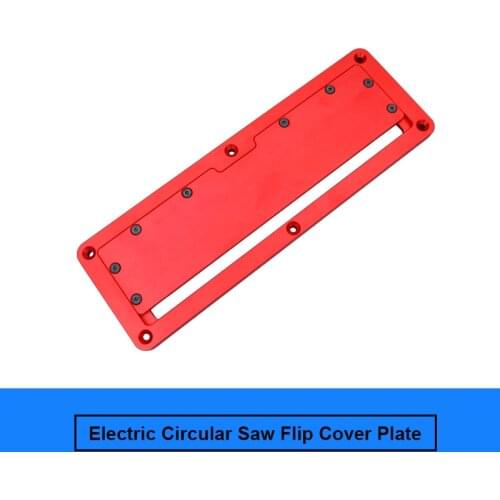 Aluminum Alloy Electric Circular Saw Flip Cover Plate Flip-Floor Table Embedded Throat Plate For Woodworking Table Saw