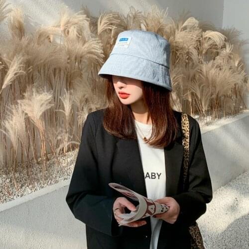 Japanese Sunscreen Panama Hat for Women Designer Denim Bob Bucket Hat Outdoor Fisherman Hat Beach Cap Gorros