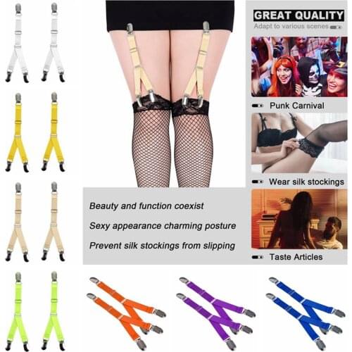 A Pair Fetish Kit Women Body Bondage Sexy Leg Harness Garter Belt Punk Stockings Clip Lingerie Suspender Exotic Bdsm Accessories