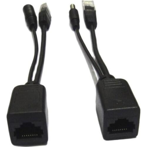 Passive 100Mbps Power Over Ethernet POE Adapter Cable RJ45 Poe Splitter Injector Connector Kit TRANSMISSION POE POWER
