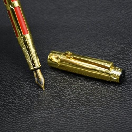 1Pc luxury Business Iraurita Fountain Pen Yongsheng 1168 Metal Golden Clip Ink pen Writing Pens Stationery School Office
