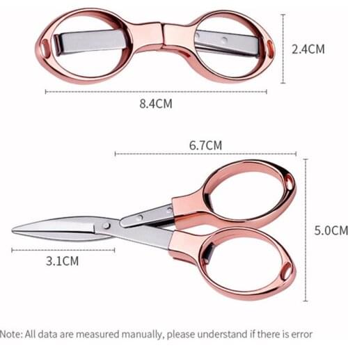 Durable Stainless Steel Foldable Sissors Portable Handmade Crafts Scissors Stationery Folding Scissors DIY SewingTool Home Tools
