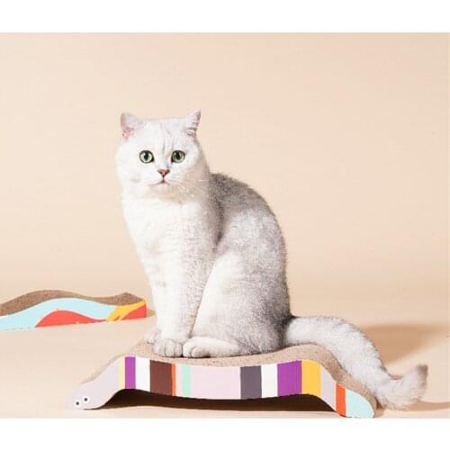 Durable Pet Scratcher Pad Corrugated paper Cat Scratch Board Multiple styles Cat Toy Big-size Bed Mat with Catnip Toy Claw Care