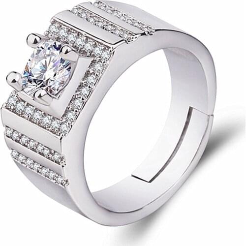 Simple Diamond Couple Ring Accessories Fashion Men And Women Wedding Ring Gift Ring