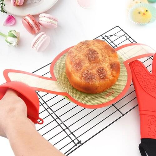 Silicone Baking Mat Bread Kneading Pad Dough Transfer Pad Sling Long Handle Extraction Pad Oven Accessories Kitchen Cooking Tool