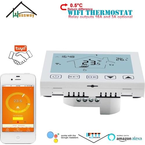 EU TUYA Dry contact & Gas Boiler Thermostat WIFI For Room Central Heating System