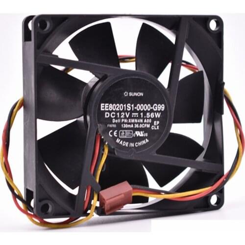 For Sunon EE80201S1-0000-G99 XMN4N A00 DC 12V 0.6A 80x80x20mm Server Cooling Fan 3-Wire