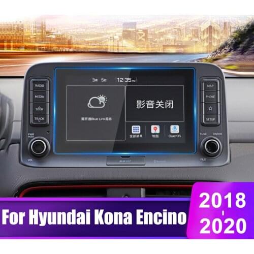 For Hyundai KONA 2017 2018 2019 2020 Car Tempered Glass GPS Navigation Screen Protector Film LCD Display Stickers Accessories