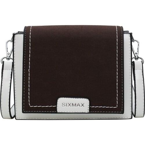 High quality womens shoulder bag fashion new PU Messenger bag splicing metal chain shopping small square bags 2019 waterproof