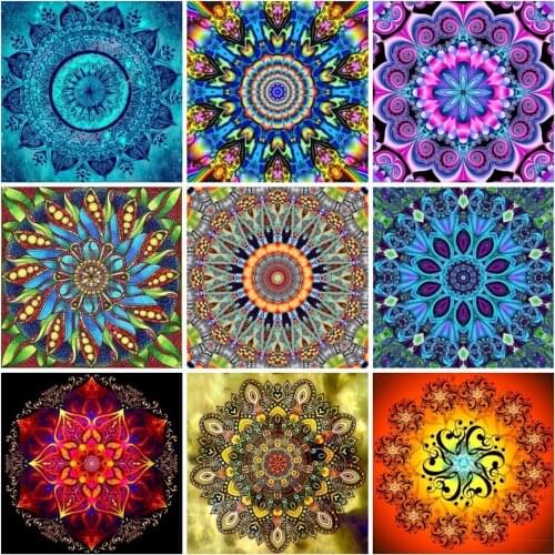 ZOOYA 5D Diamond Painting Mandala Diamond Embroidery Full Square Drill Flower Picture Rhinestones Mosaic Cross Stitch Kits