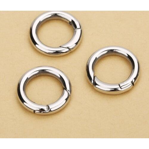LOULEUR 1pc 13mm Diameter Stainless Steel Open Jump Rings For DIY Jewelry Making Supplies Connectors Craft Findings Accessories