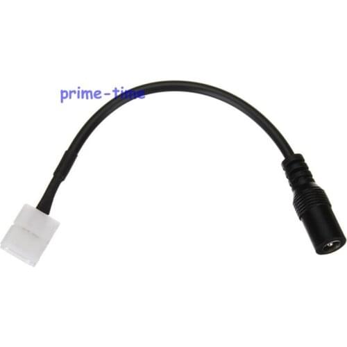 10pcs 8mm 2pin Female DC Adapter LED Strip Connector Cable For SMD 3528 3014 2835 Single Color led Strip No Need Soldering