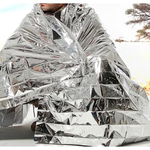 10pcs Outdoor Emergency Blanket Waterproof First Aid Survival Sleeping Bag Folding 210x130/160cm Tent Tarp Reflective Shelter