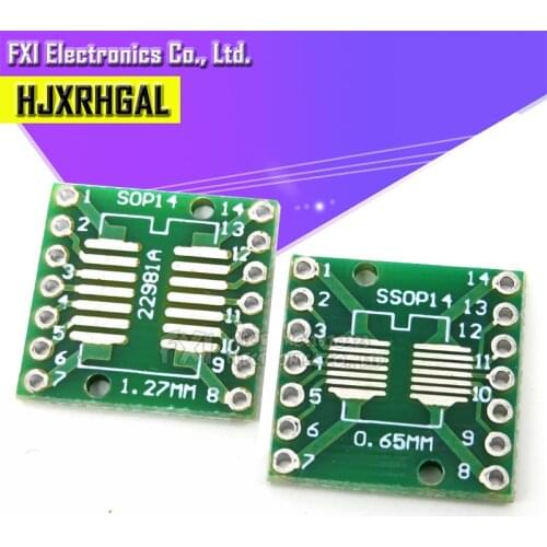10PCS TSSOP14 SSOP14 SOP14 to DIP14 Transfer Board DIP Pin Board Pitch Adapter igmopnrq