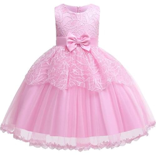 2019 Flower Child Dresses Princess and Little Girl Festival Dresses Decorated Lace Little Girl Dresses 007