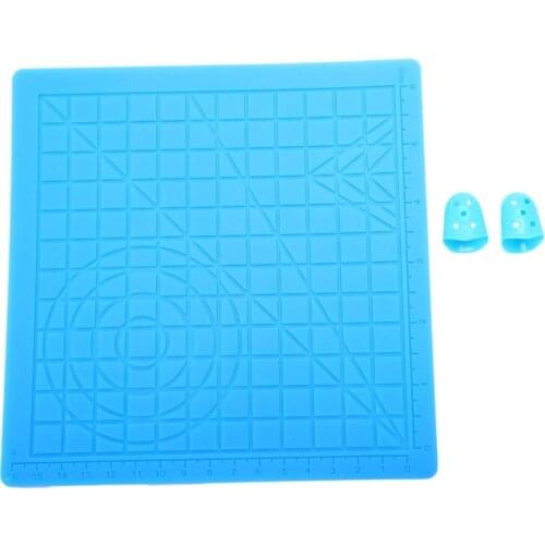 3D Pen Mat Silicone Design Mat Kit With 2 Silicone Finger Caps, 3D Printing Pen Mat With Basic Template, Drawing Tools 3D Pen Ac
