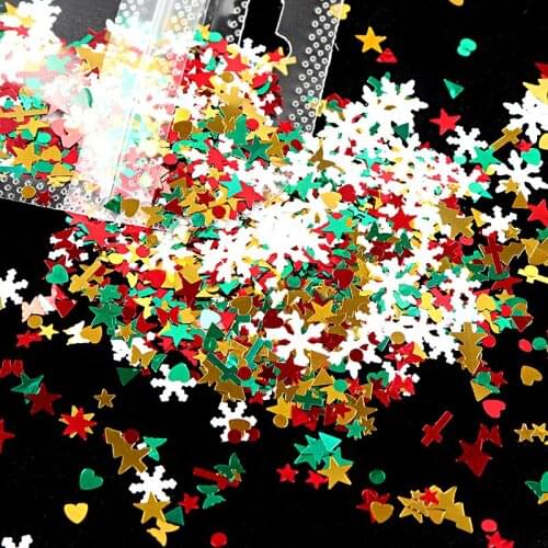 1 Pcs Shiny Snowflakes Nail Art Sequins 3D Nail Decorations Holographic Flower Christmas Design Flakes Glitter DIY Manicure Xmas