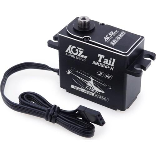 AGFRC A80BHP-H Metal Gear HV Fast Speed 0.03Sec 18.5KG Brushless Digital Helicopter Tail Servo for RC 570-800 Size Scale Heli