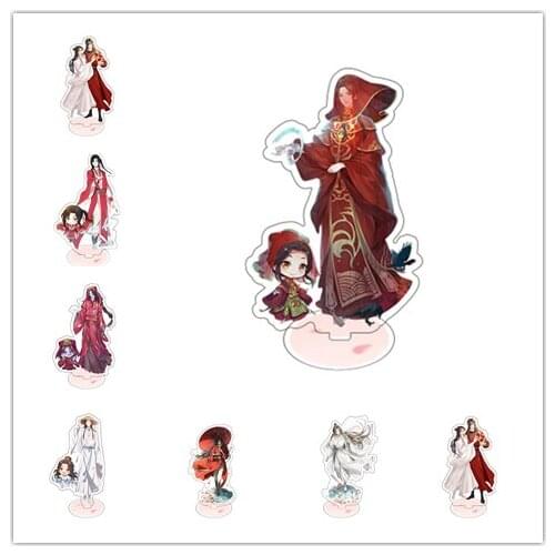 Tian Guan Ci Fu Hua Cheng Xie Lian Acrylic Cartoon Stand Figure Double-Sided Desk Decor Xmas Gifts Anime Model Plate Cosplay