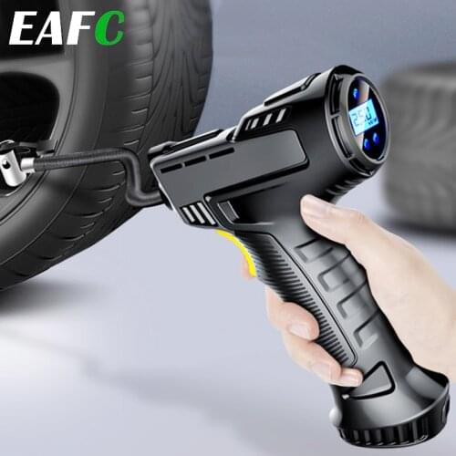 Wireless Wired Car Air Pump 120W Handhold Rechargeable Air Compressor Inflatable Pump Digital Display Tire Inflator Equipment