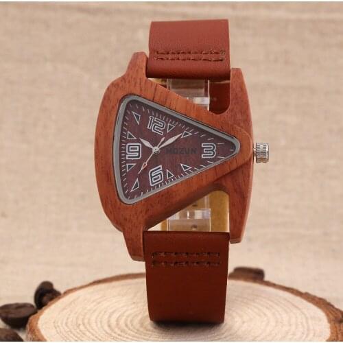 Mens Lady Wood Wrist Watches Genuine Cowhide Leather Strap Clock Man Top Brand Luxury Sandalwood Watch Male Women Relogio