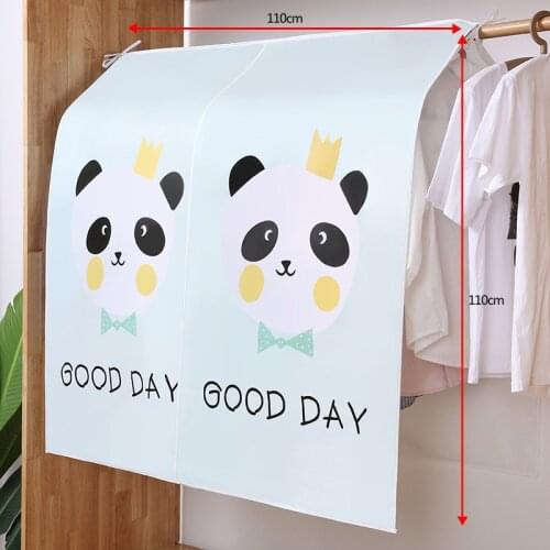 Clothes Dust Cover 3D Transparent Clothing Dust Case Coat Suit Hanging Bag Organizer Anti-Dirty Wardrobe Closet Finishing Bags