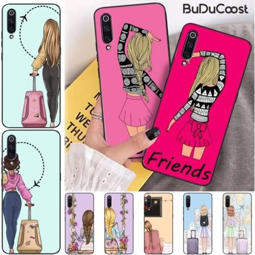 Girls Bff Best Friends Forever Painted Phone Case For Xiaomi Mi 9 9T CC9 CC9E 8 SE Pro A2 Lite 6X 5 A3 A1 Max Mix 2 3