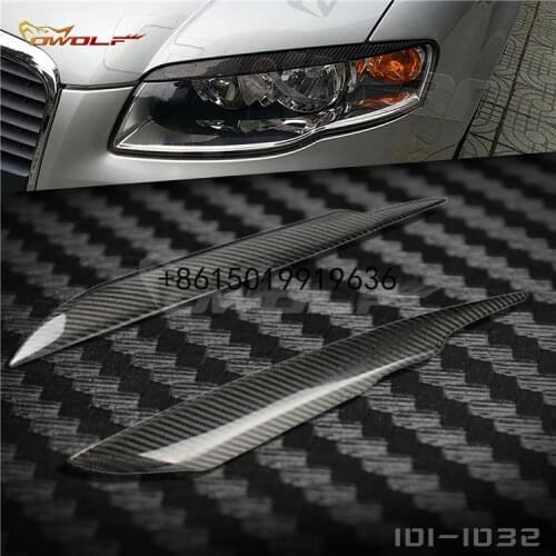 For Audi A4 B7 refitting real carbon fiber lamp eyebrow headlamp eyebrow paste decoration