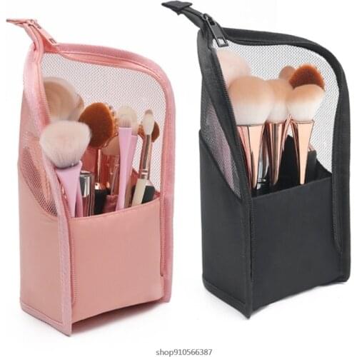 Travel Makeup Brush Bag Portable Cosmetic Brush Holder Organizer Waterproof Stand-Up Makeup Brush Pouch Toiletry Bag wholesales