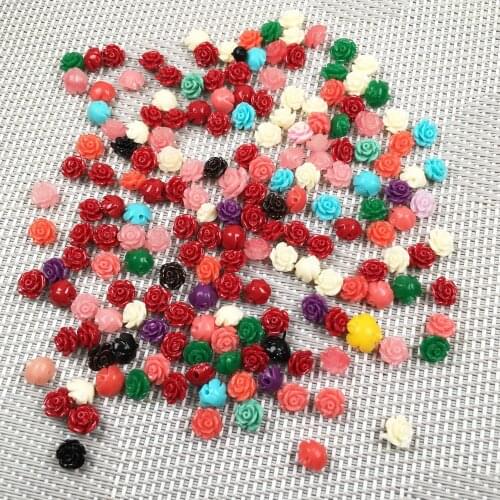 Synthetic Coral engraving Flower shape Punch loose beads isolation bead for Jewelry making DIY necklace bracelet accessories