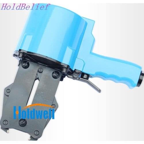 Holdwell Hand-hold Pneumatic Strapping Tools KZL-32 Locking Tool Banding Clip Crimper 32mm
