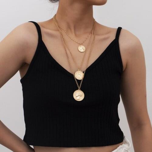 And the United States cross-border fashion accessories personality new alloy clavicle necklace as female suit necklace