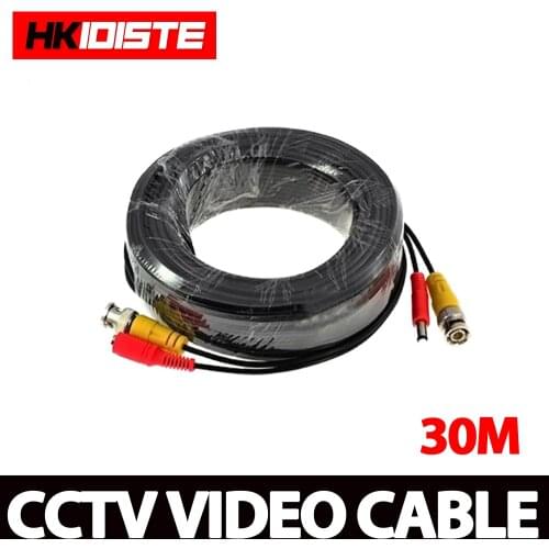 100FT cctv cable 30m BNC Video Power coaxial Cable bnc video output cable for cctv Security Camera