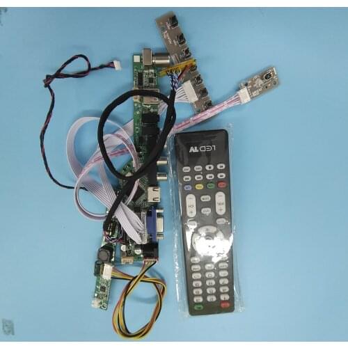 Kit for LP133WX2-TLD1 13.3" TV AV USB LCD VGA HDMI Controller board LED LVDS DIY CVBS 40pin Panel Screen 1280X800