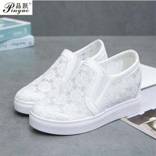 Fashion ventilate casual shoes hollow out women shoes sneakers platform shoes loafers comfortable 39 female shoes
