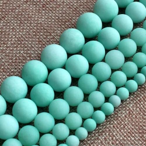 Manmade Frost amazonitecolor Round Beads 15inch ,Wholesale For DIY Jewellery Free Shipping