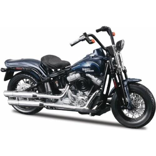 Maisto 1:18 2008 FLSTSB Cross Bones Motorcycle Bike Diecast Model Blue New in Box
