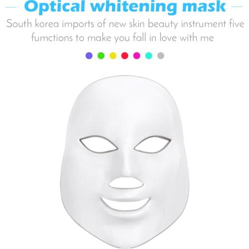 7 Colors Led Facial Mask Led Skin Therapy Face Mask Machine Rejuvenation Wrinkle Acne Removal Spa Instrument Face Care Skin Mask