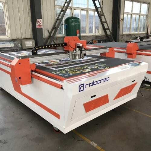 Multi Functions 1600x2500mm Oscillating Knife Leather Cutting Machine With Creasing Wheels To Make Carton Box