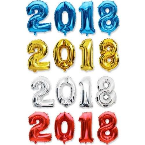 32 inch 2018 digital balloon set 2018 New Years Eve party classroom classroom decoration lin3729
