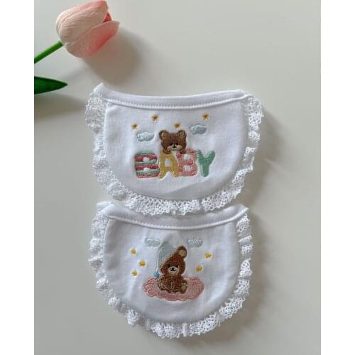 Dog Bibs Bandana Scarf Collar Bear Baby Adjustable Pet Neckerchief Scarf Cotton Waterproof Saliva Chihuahua Shnauzer Puppy