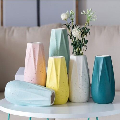 New Small Luscious Vase Modern Fashion Ceramic Flower Vase Room Study Hallway Home Wedding Decoration Home Decoration Gift
