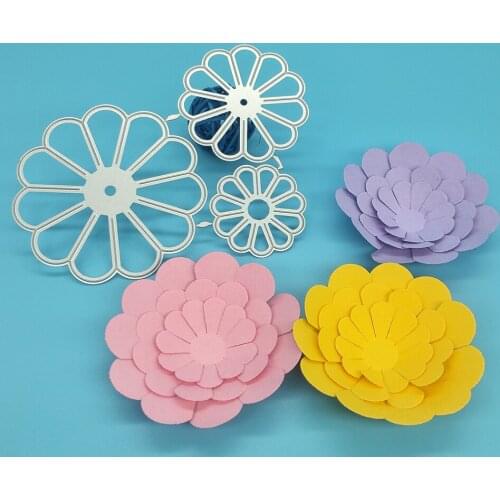 New three-layer cut metal flower die scrapbook mold embossed decoration photo album decoration card making DIY craft