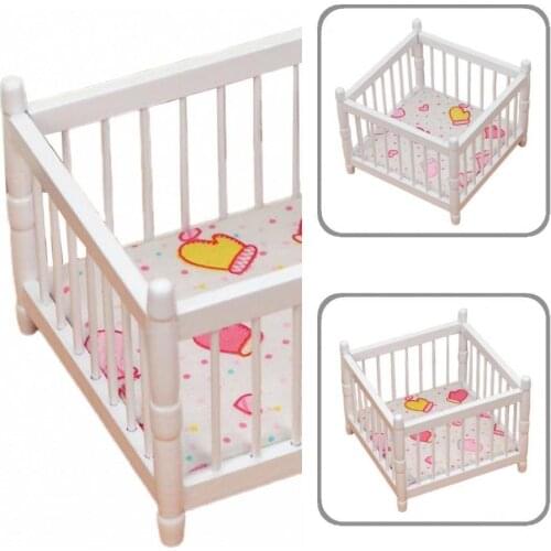 Detailed Convenient to Store Miniature Toddler Bed Decoration Model for Collection