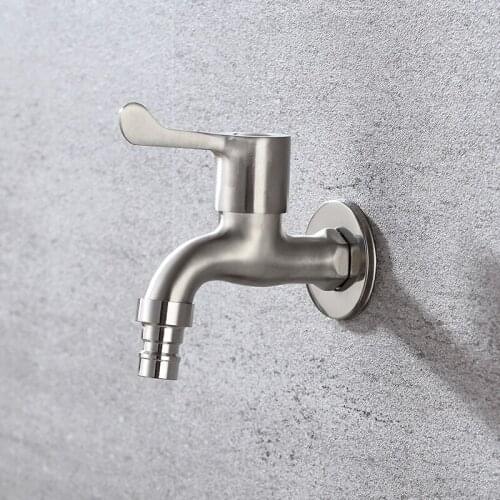 G3/4" Quick Opening Faucet 304 Stainless Steel Wall-mounted Faucet Laundry Room Bathroom Garden Balcony Faucet