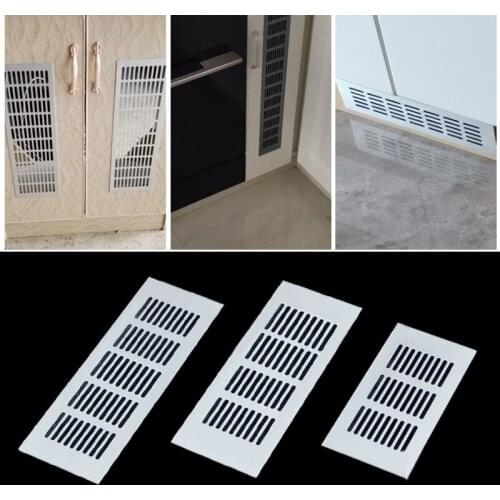 Ventilation Grille 80*200/80*300/80*350 Silver Aluminium Alloy Air Vent Louvred Grill Cover Ventilation Grille Breathable Net