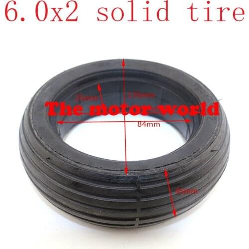 Lightning shipment 6.0x2 rubber solid tire fits for Electric Balanced Car Electric Scooter high quality